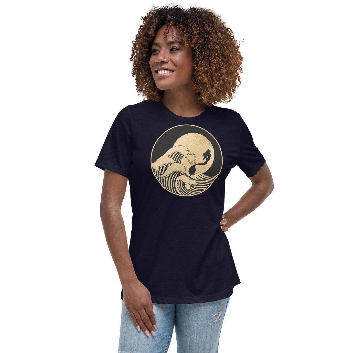 Ladies Eco-Enviro-Friendly & Ethically Sourced Relaxed T-Shirt Mermaid Pearl