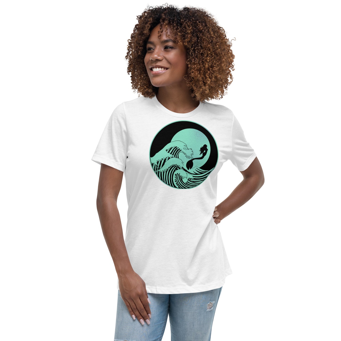 Ladies Eco-Enviro-Friendly & Ethically Sourced Relaxed T-Shirt Mermaid Asia