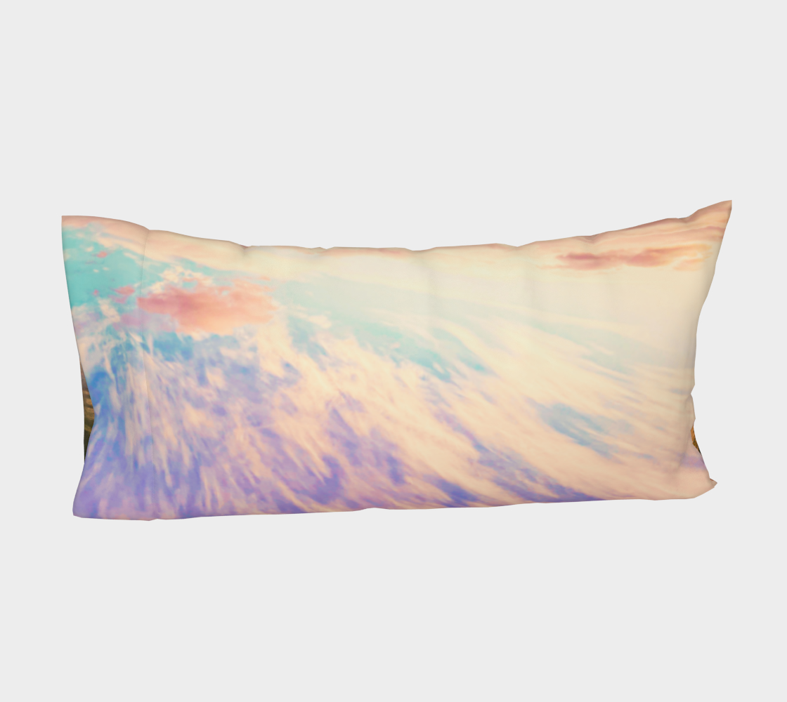 Luxury Premium Cotton Sateen or Silk Twill Pillow Sleeve Sunset River Pillow Case