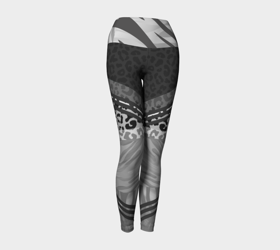 Luxury Super Wide Waist Eco Polyester Leggings Ice Tiger