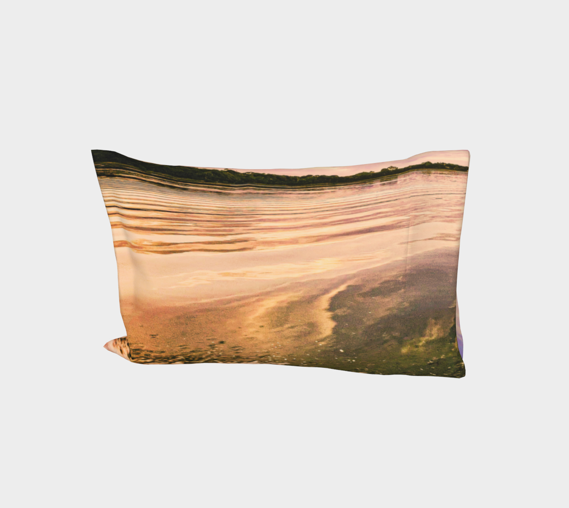 Luxury Premium Cotton Sateen or Silk Twill Pillow Sleeve Sunset River Pillow Case