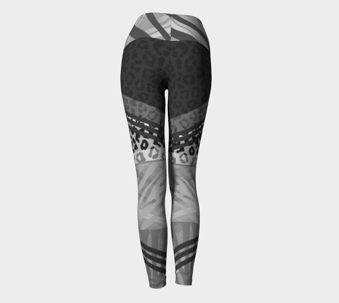 Luxury Super Wide Waist Eco Polyester Leggings Ice Tiger