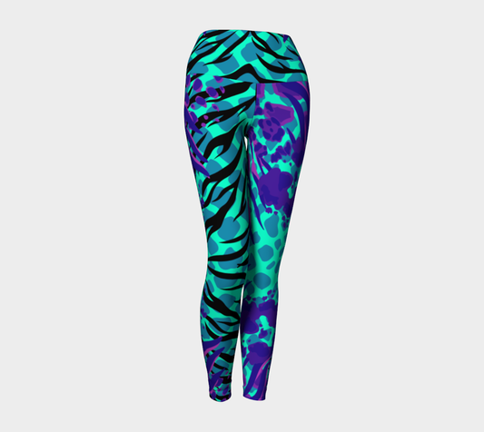 Luxury Super Wide Waist Eco Polyester Leggings Ocean Pride