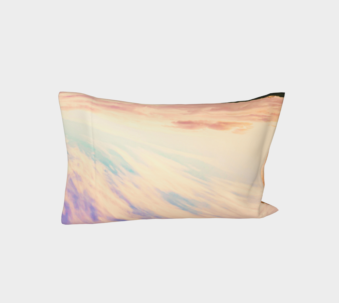 Luxury Premium Cotton Sateen or Silk Twill Pillow Sleeve Sunset River Pillow Case