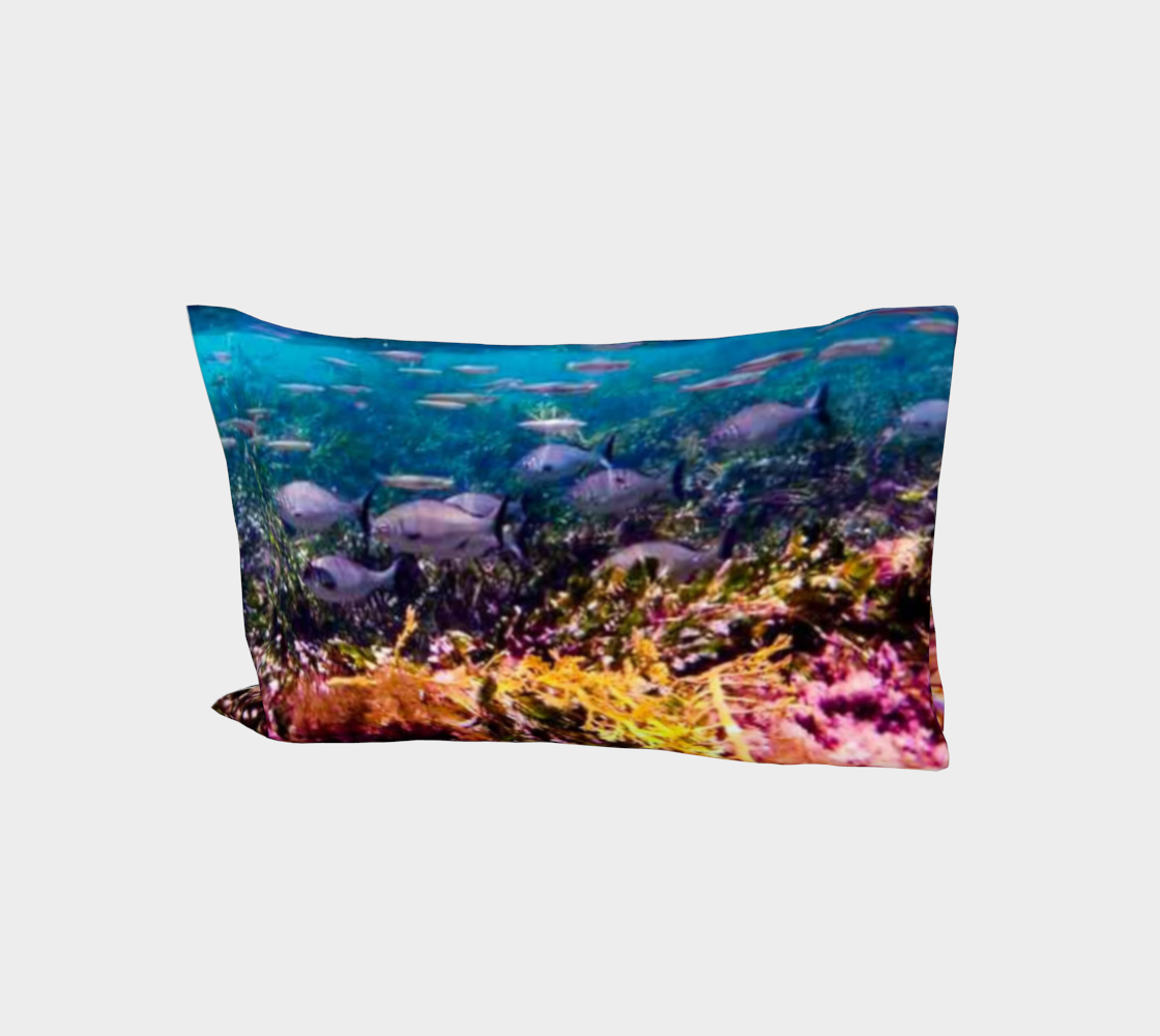 Luxury Premium Cotton Sateen or Silk Twill Pillow Sleeve Ocean Diver