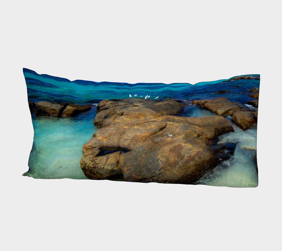 Luxury Premium Cotton Sateen or Silk Twill Pillow Sleeve Flinders Bay Beach